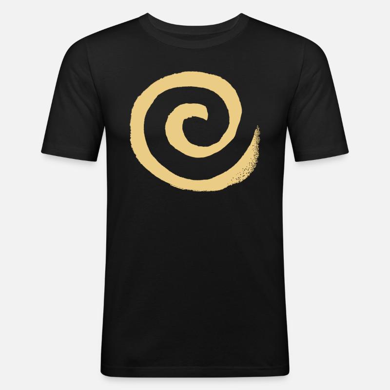 Spirale - Männer Slim Fit T-Shirt - Schwarz