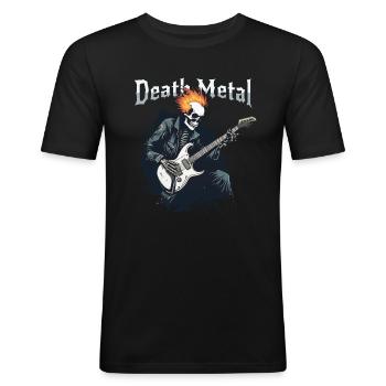Death metal - Men's Slim Fit T-Shirt - black - Front - Nik (191cm)