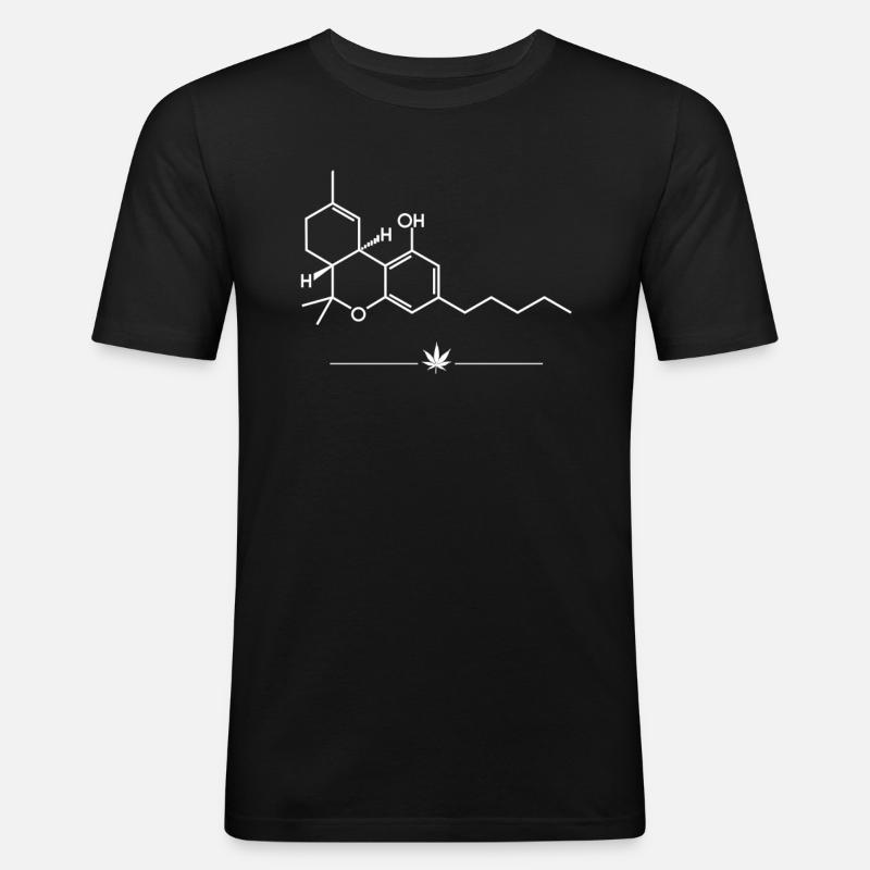 THC - Molecular Structure - Men's Slim Fit T-Shirt - black