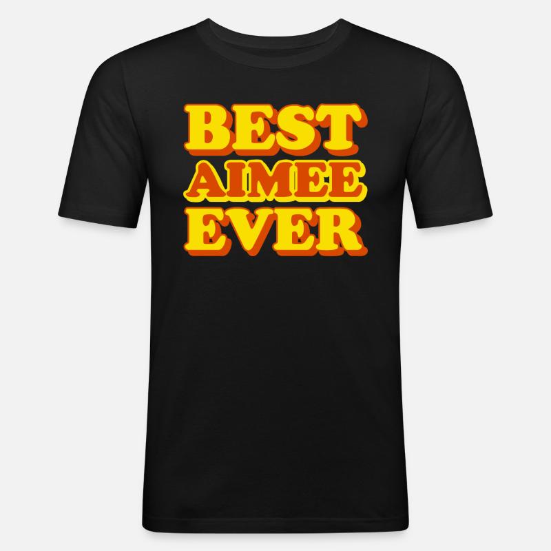 Aimee First Name Funny Gift - Men's Slim Fit T-Shirt - black