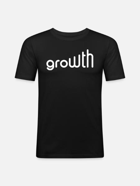 Growth - Wachstum - Men's Slim Fit T-Shirt - black