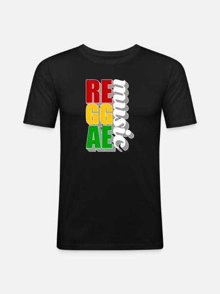reggae - Men's Slim Fit T-Shirt - black
