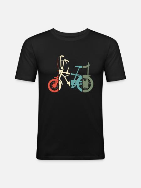 Old School - Männer Slim Fit T-Shirt - Schwarz