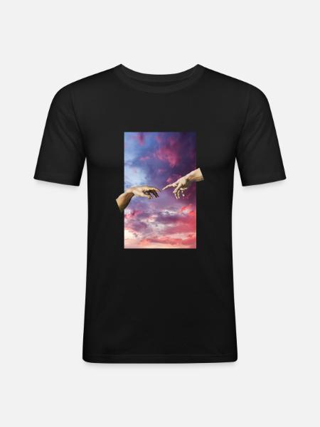 Die Kreation - Männer Slim Fit T-Shirt - Schwarz