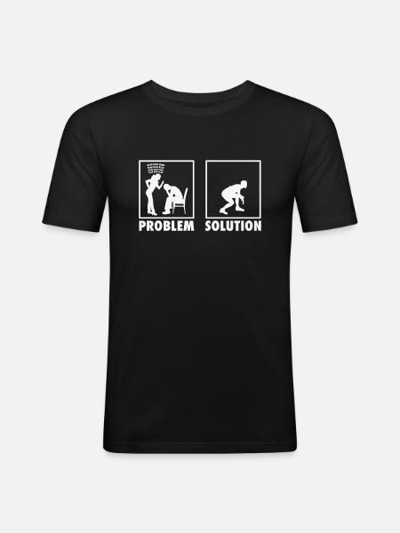 Wrestling Wrestlers Statement Problem Solution. - Men's Slim Fit T-Shirt - black