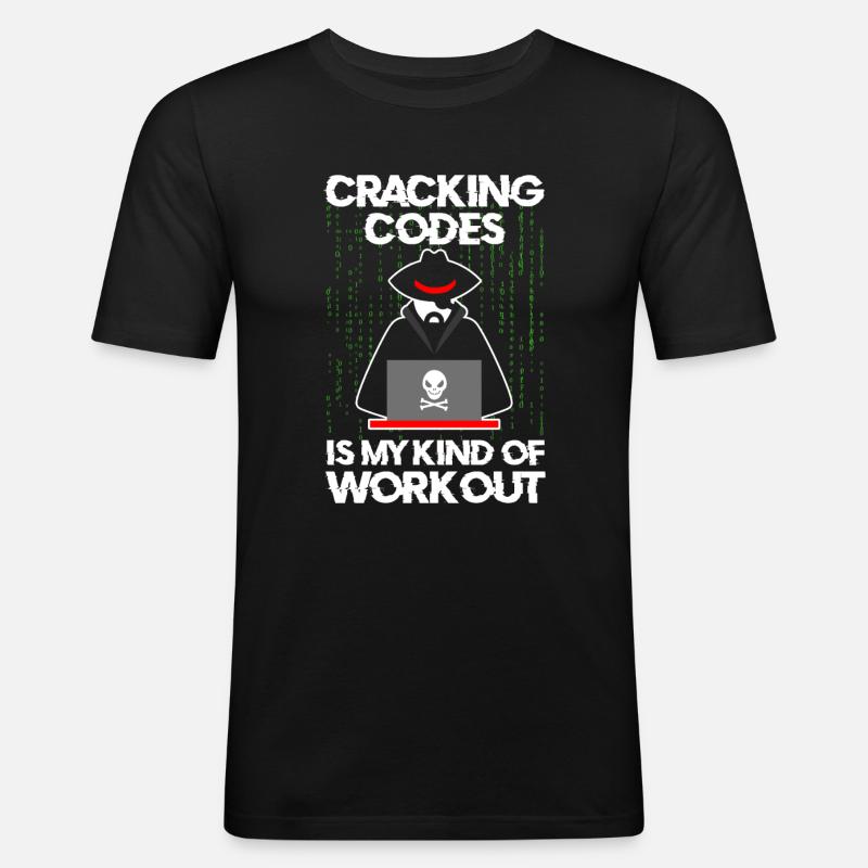 Cybersecurity Professional Hacker Cracking Codes - Men's Slim Fit T-Shirt - black