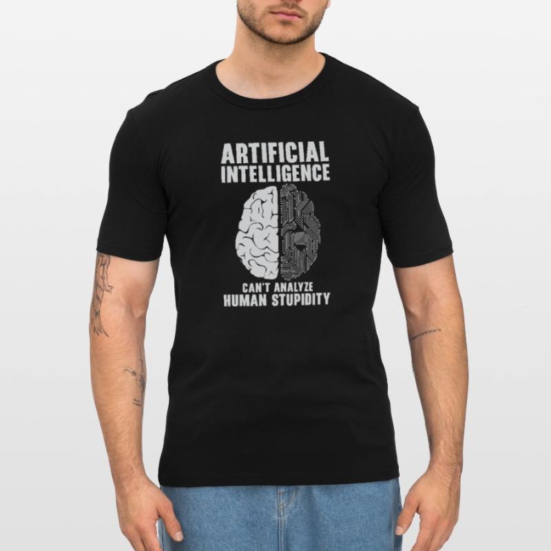 Artificial Intelligence Programmer Brain Human Men's Slim Fit T-Shirt