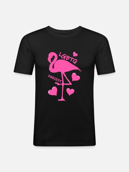 LGBTQ FASCIST - Men's Slim Fit T-Shirt - black