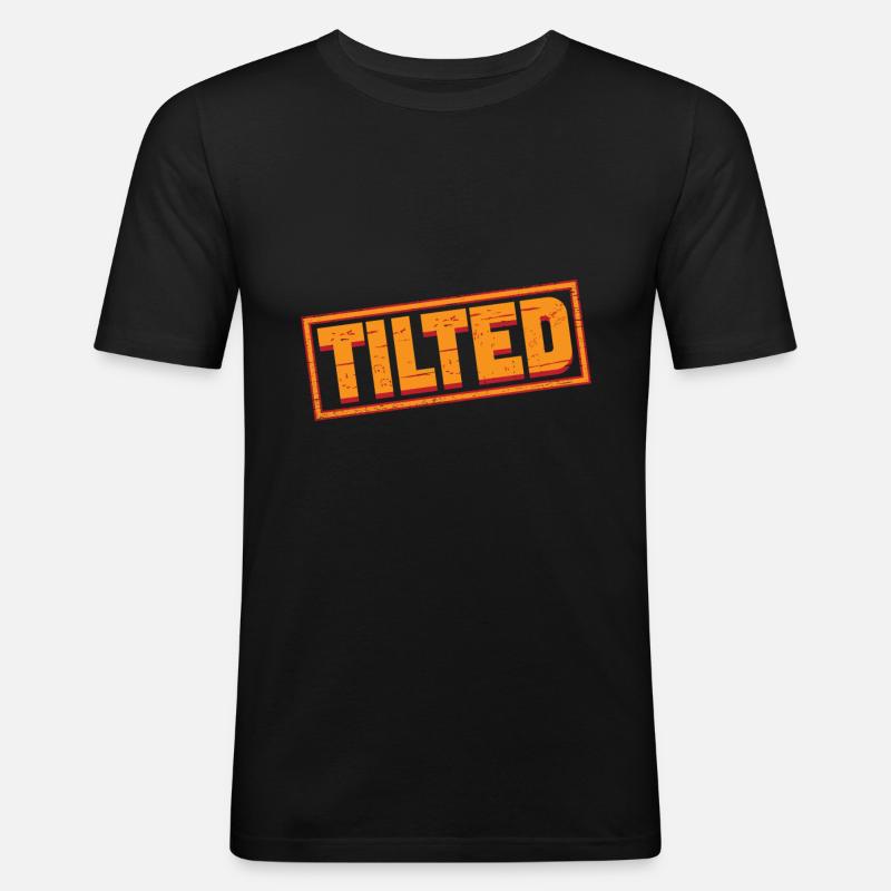 Tilted Pinball Machines GIft Ideas - Männer Slim Fit T-Shirt - Schwarz