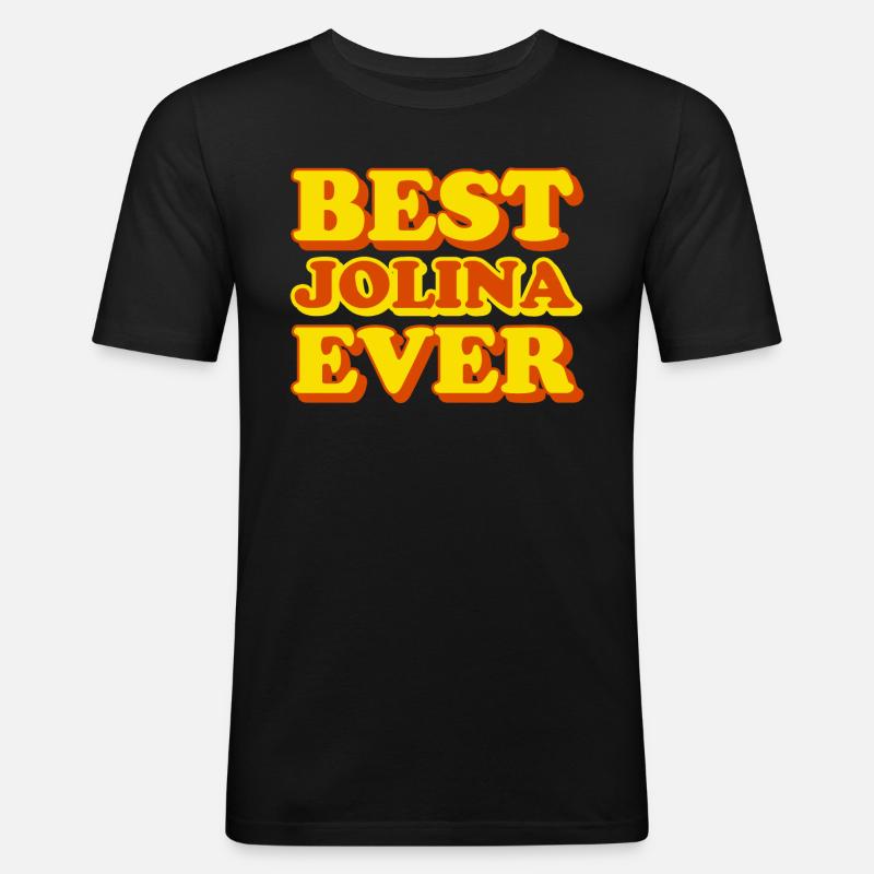 Jolina First Name Funny Gift - Men's Slim Fit T-Shirt - black