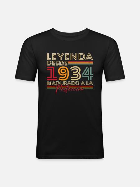 Legend since 1934 Birthday Gift - Men's Slim Fit T-Shirt - black