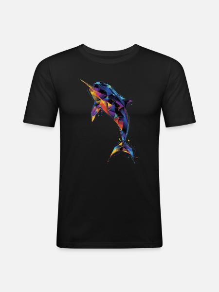 Narval - T-shirt près du corps Homme - noir