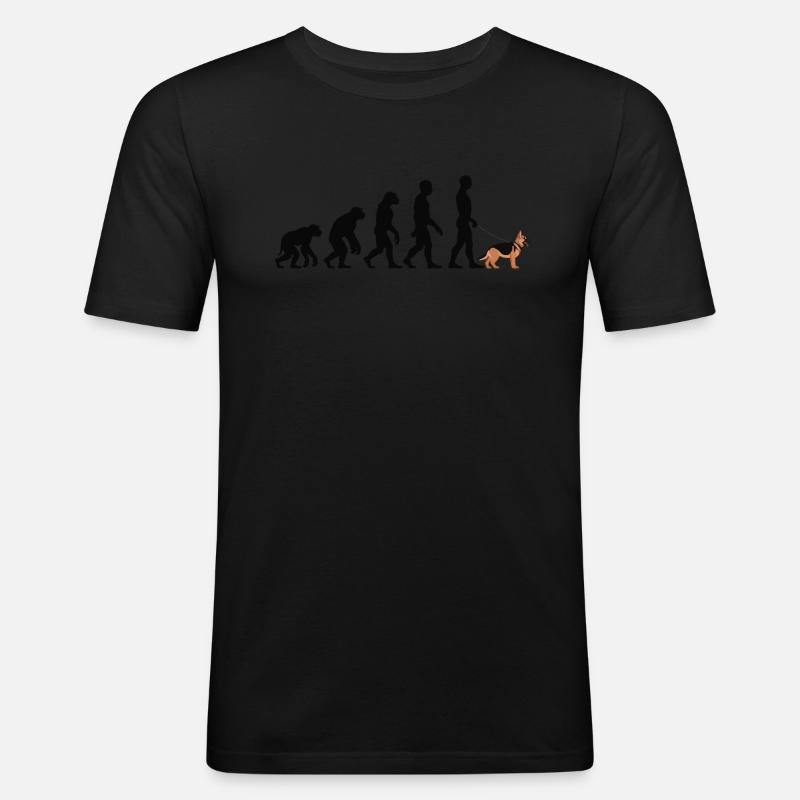 Deutscher Schäferhund - Männer Slim Fit T-Shirt - Schwarz