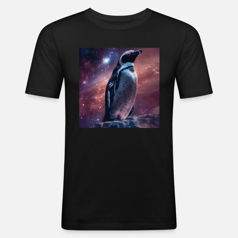 Pinguin - Männer Slim Fit T-Shirt - Schwarz