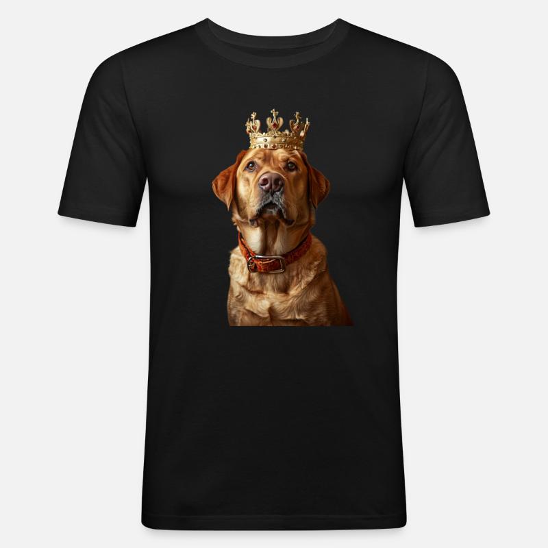 Labrador Retriever - Männer Slim Fit T-Shirt - Schwarz