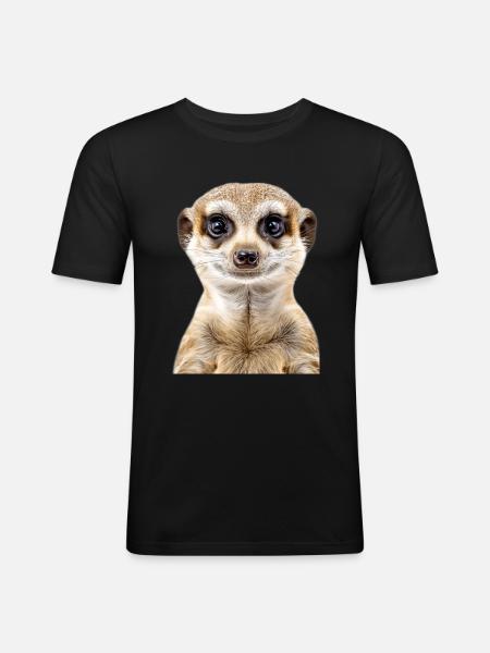 Suricate - T-shirt près du corps Homme - noir