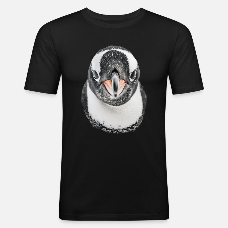 Pingouin - T-shirt près du corps Homme - noir