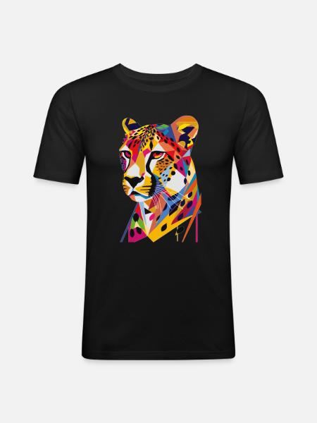 Cheetah - Men's Slim Fit T-Shirt - black