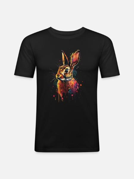 Rabbit - Men's Slim Fit T-Shirt - black