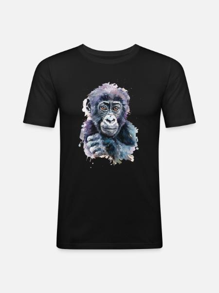Gorilla - Men's Slim Fit T-Shirt - black