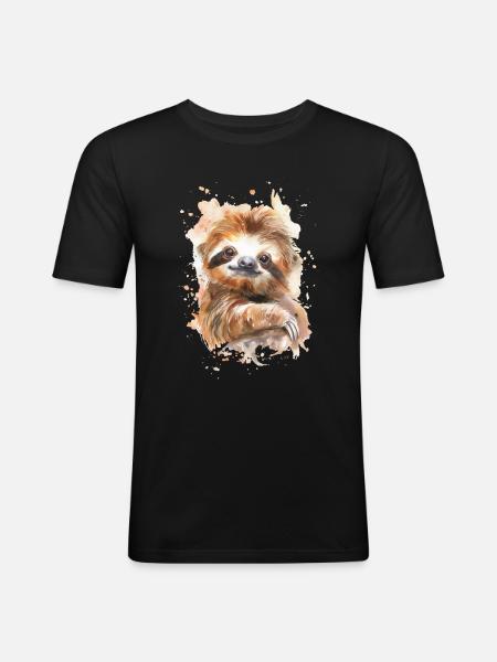 Sloth - Men's Slim Fit T-Shirt - black