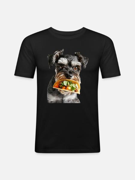 Miniature Schnauzer - Männer Slim Fit T-Shirt - Schwarz