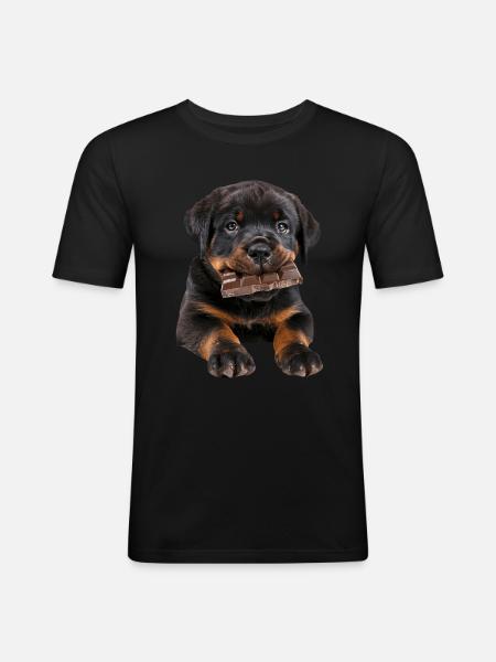 Rottweiler - Men's Slim Fit T-Shirt - black