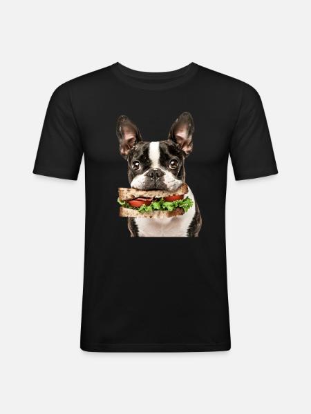Boston Terrier - Men's Slim Fit T-Shirt - black