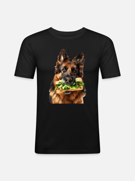 German Shepherd - Men's Slim Fit T-Shirt - black