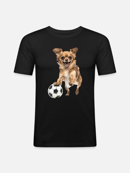Chihuahua - T-shirt près du corps Homme - noir