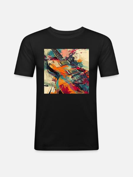 Guitar - Men's Slim Fit T-Shirt - black