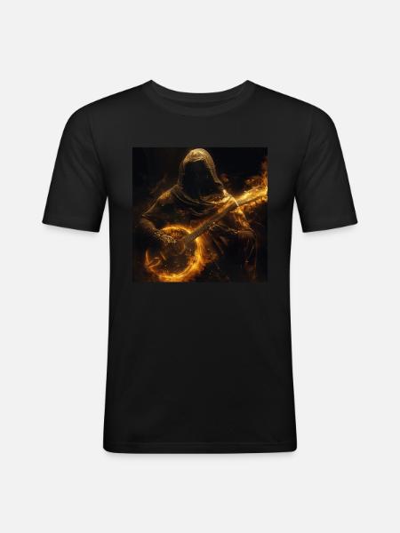Banjo - Männer Slim Fit T-Shirt - Schwarz
