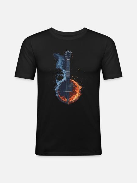 Banjo - Männer Slim Fit T-Shirt - Schwarz