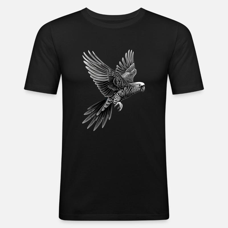 Sittiche - Männer Slim Fit T-Shirt - Schwarz