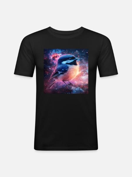 Meise - Männer Slim Fit T-Shirt - Schwarz