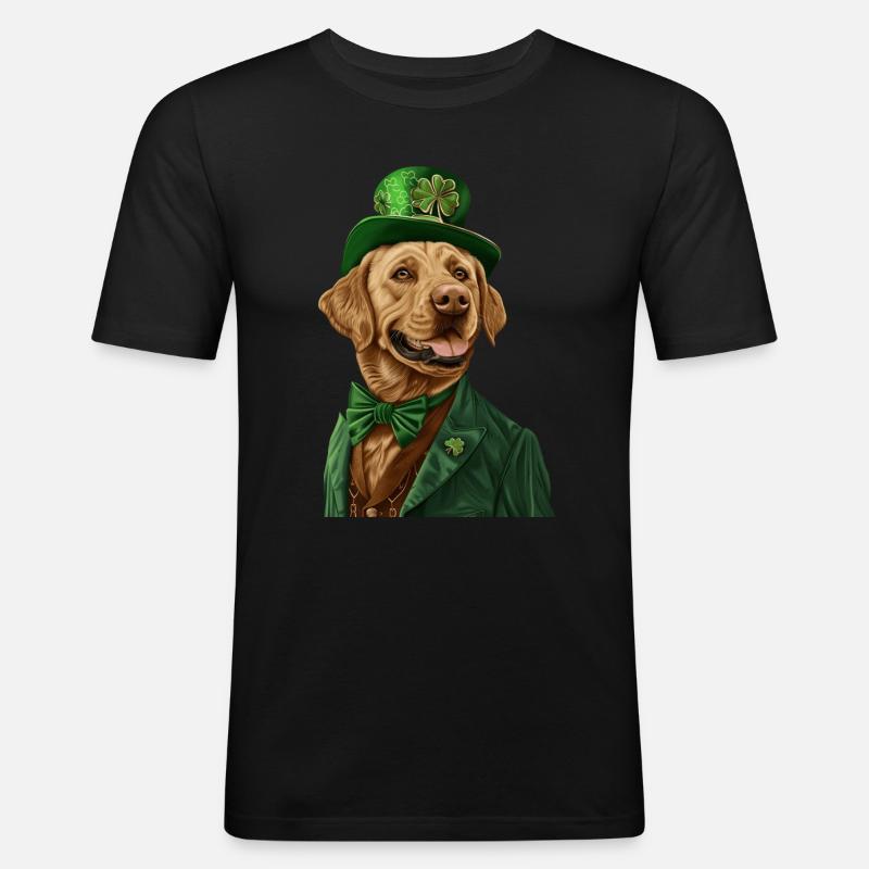 Labrador Retriever - Männer Slim Fit T-Shirt - Schwarz