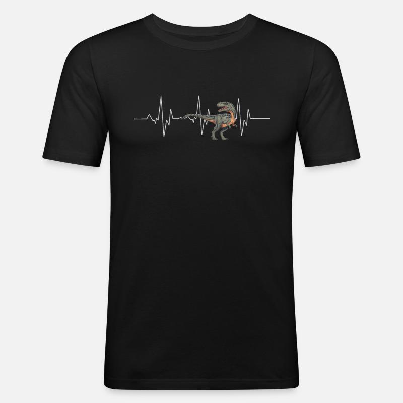 Utahraptor - Männer Slim Fit T-Shirt - Schwarz