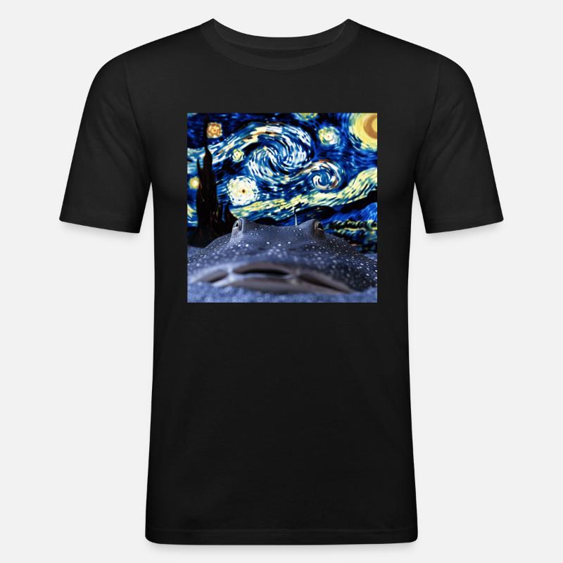 Stachelrochen - Männer Slim Fit T-Shirt - Schwarz