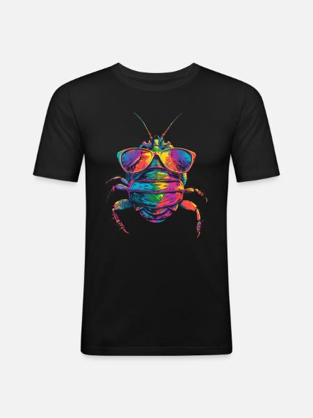 Assel - Männer Slim Fit T-Shirt - Schwarz