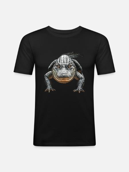 Alligator - Männer Slim Fit T-Shirt - Schwarz