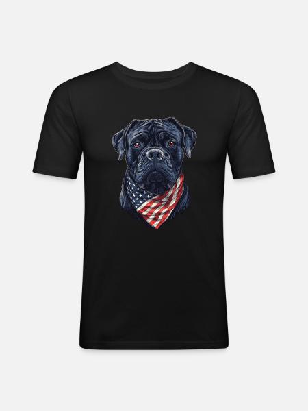 Bullmastiff - Männer Slim Fit T-Shirt - Schwarz