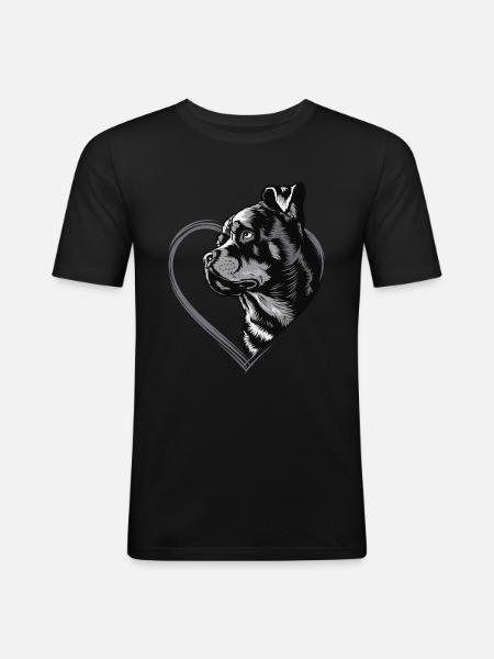 Rottweiler - Männer Slim Fit T-Shirt - Schwarz