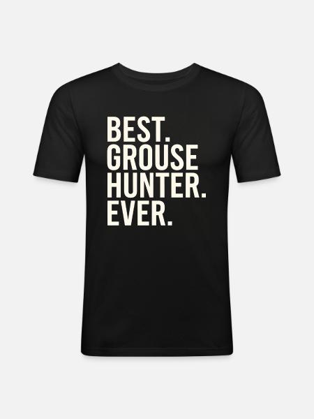 Auerhahn - Männer Slim Fit T-Shirt - Schwarz
