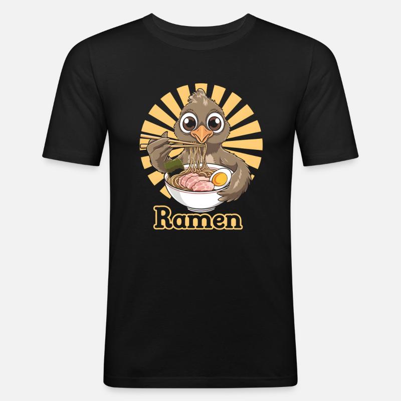 Auerhahn - Männer Slim Fit T-Shirt - Schwarz