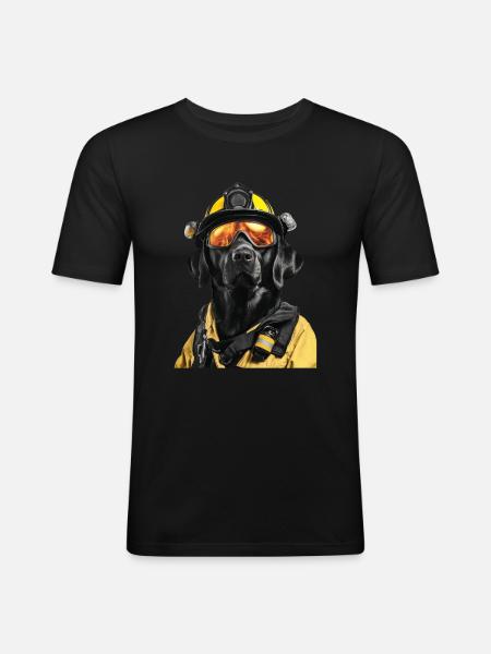 Labrador Retriever - Männer Slim Fit T-Shirt - Schwarz