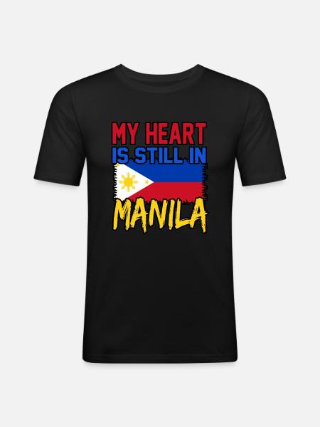 Philippinen - Männer Slim Fit T-Shirt - Schwarz