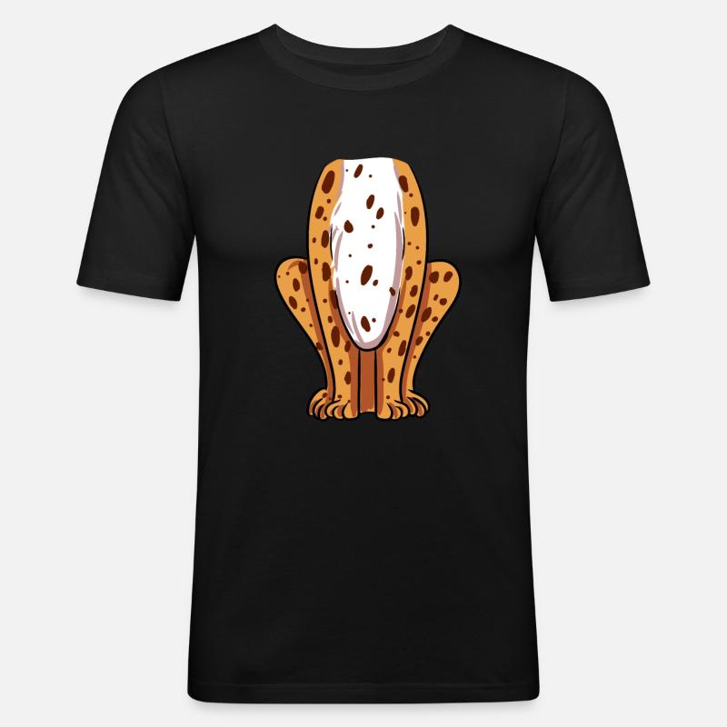 Leopard Kostüm - Männer Slim Fit T-Shirt - Schwarz