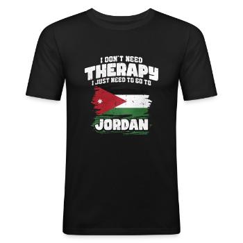 Jordan - Men's Slim Fit T-Shirt - black - Front - Nik (191cm)