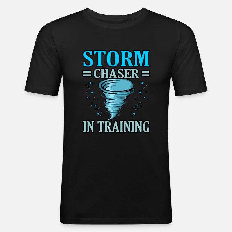 Tornado - Männer Slim Fit T-Shirt - Schwarz