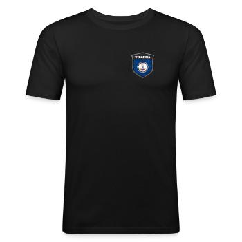 Virginie - T-shirt près du corps Homme - noir - Devant - Nik (191cm)